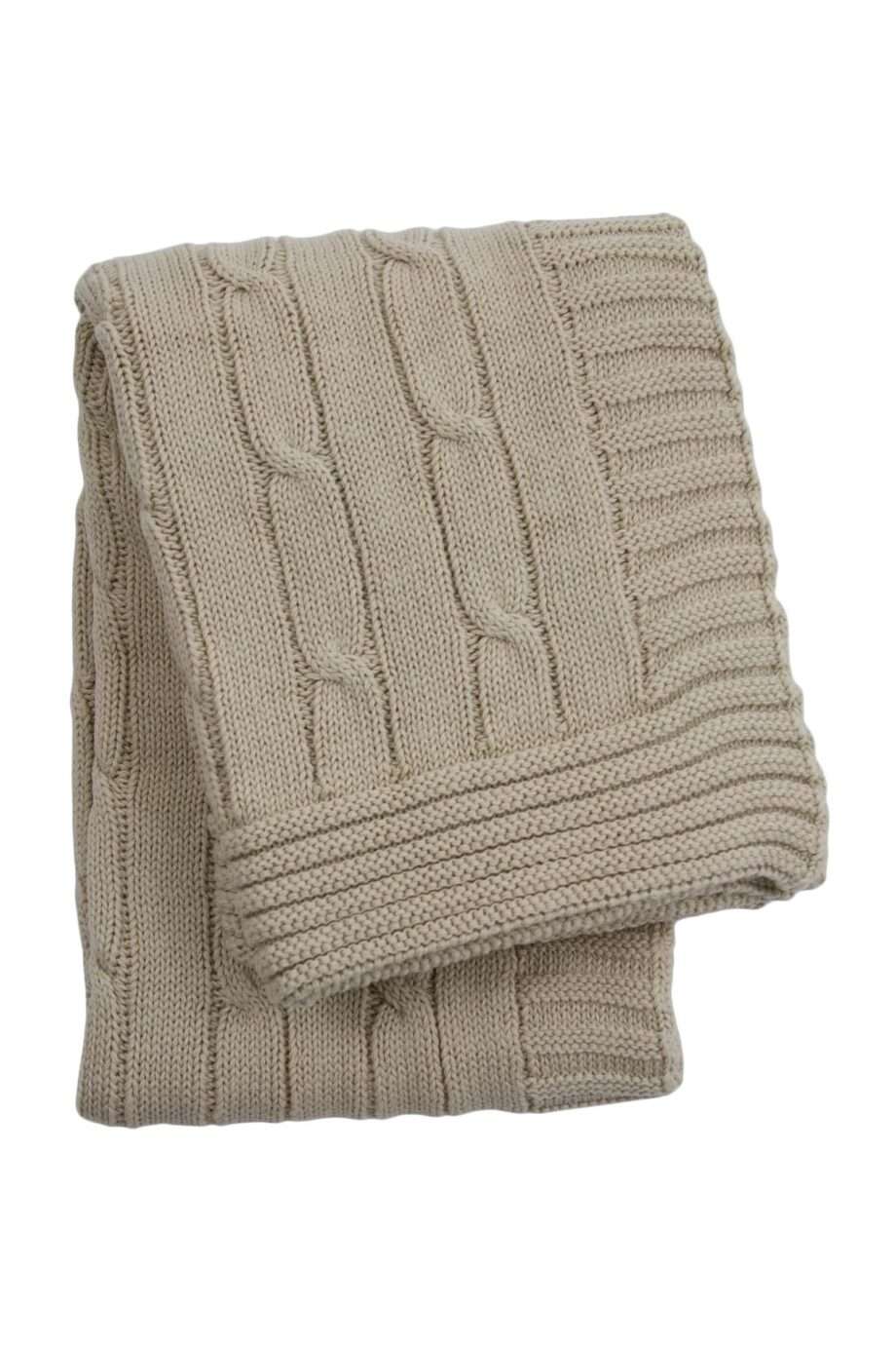 twist linen knitted cotton little blanket small