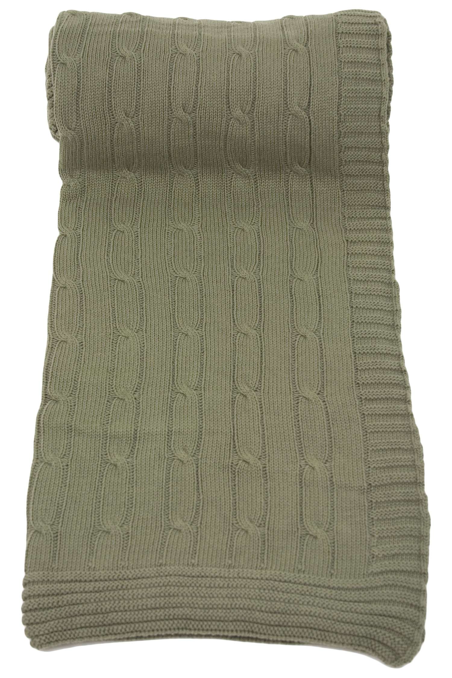 twist olive green knitted cotton plaid medium – naco.shop