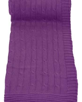 twist purple knitted cotton plaid medium