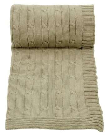 twist sand knitted cotton plaid medium