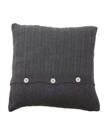 twist small anthracite knitted cotton pillowcase medium