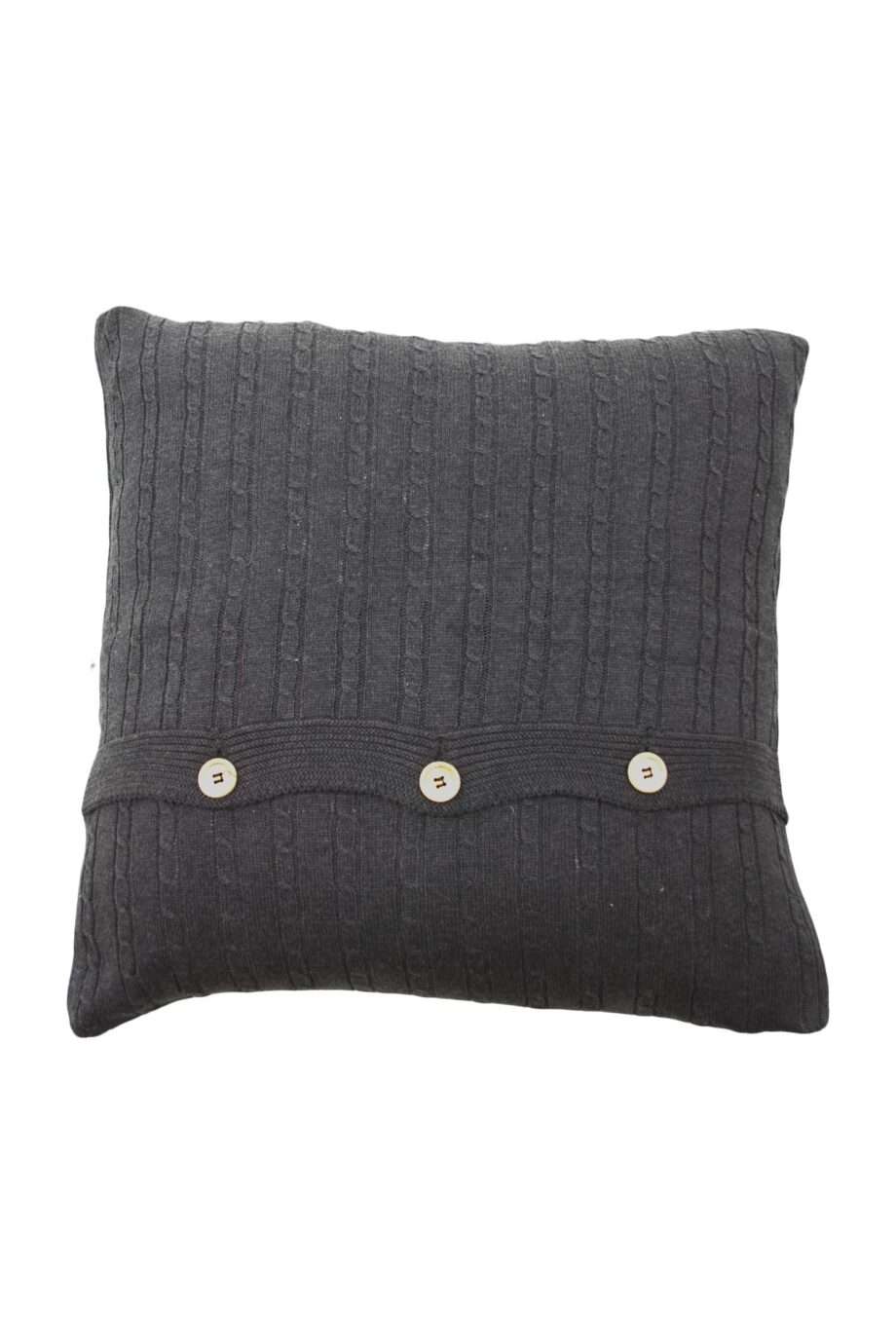 twist small anthracite knitted cotton pillowcase medium