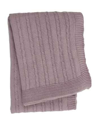 twist small violet knitted cotton little blanket small