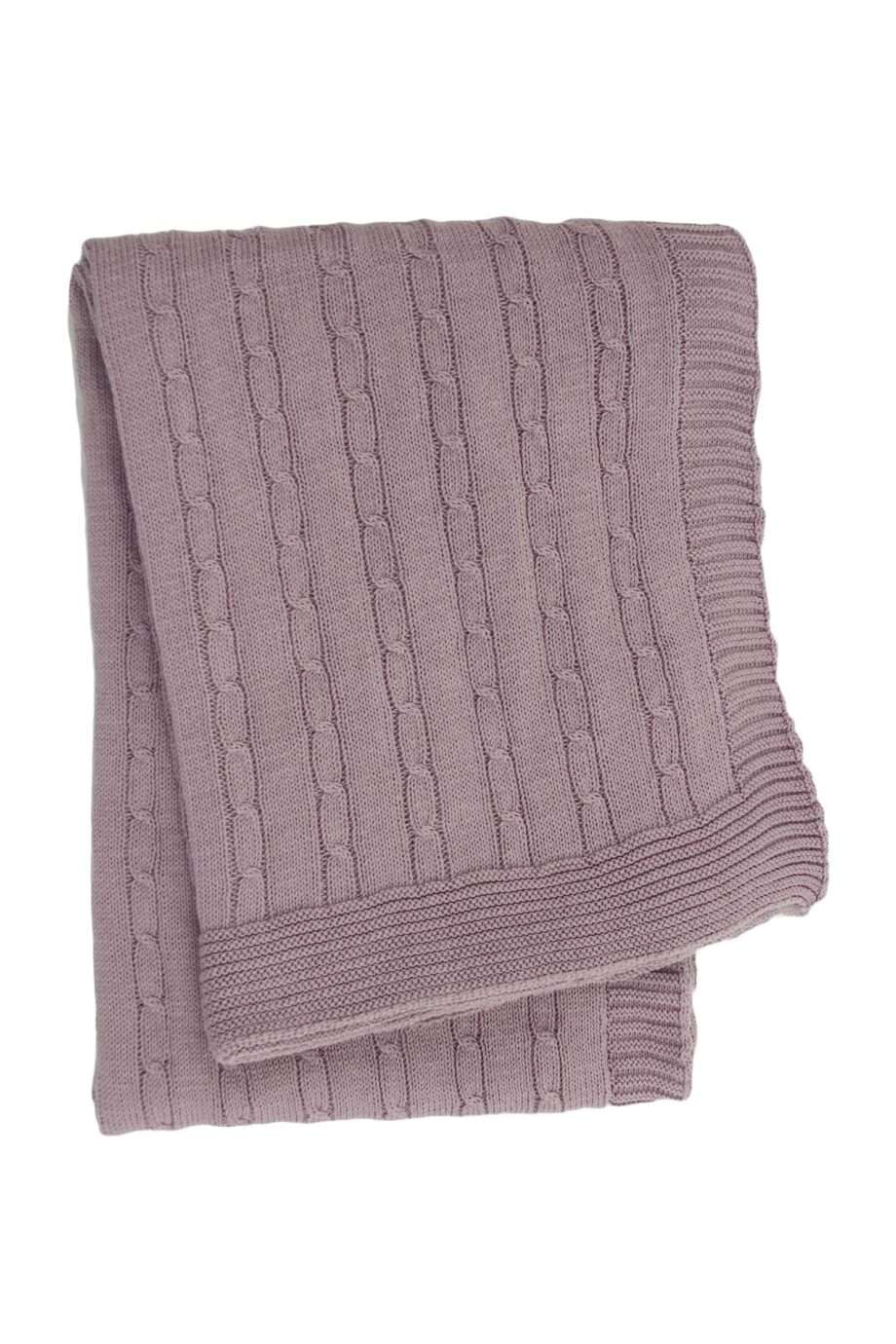 twist small violet knitted cotton little blanket small