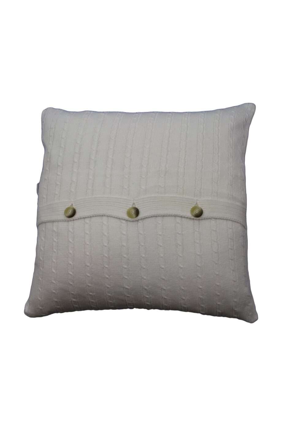 twist small white knitted cotton pillowcase medium