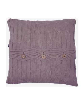 twist violet knitted cotton pillowcase medium