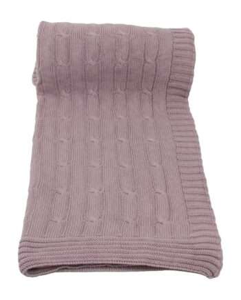 twist violet knitted cotton plaid medium