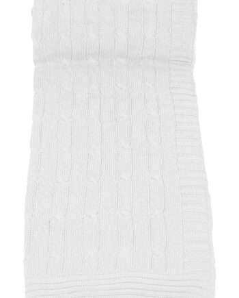 twist white knitted cotton plaid medium