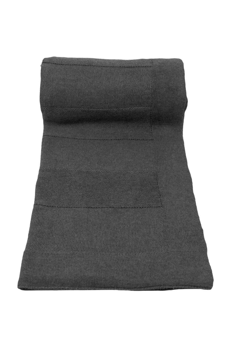 urban anthracite knitted woolen throw large
