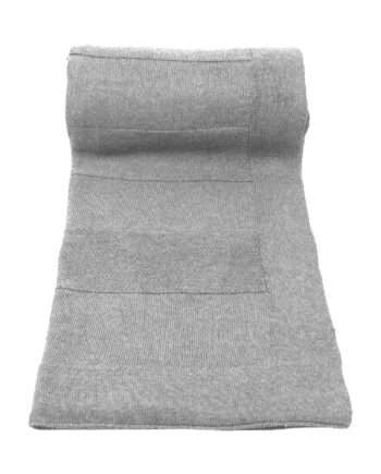 urban light grey knitted cotton plaid medium