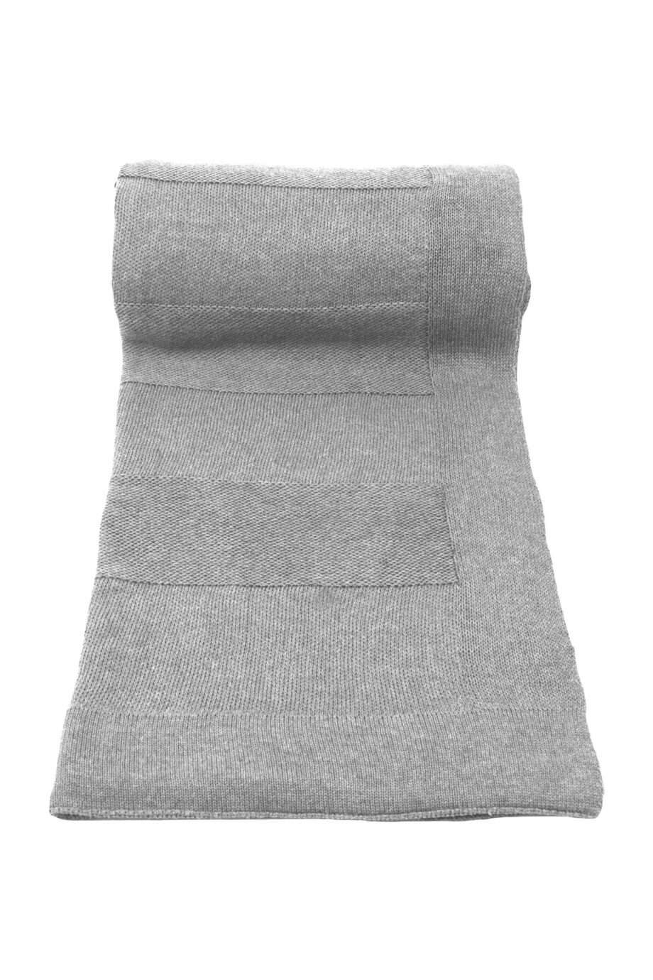 urban light grey knitted cotton plaid medium