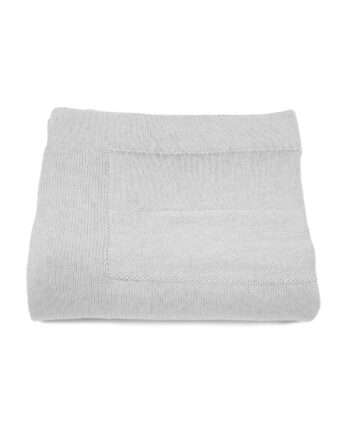 urban lilly white knitted cotton throw large