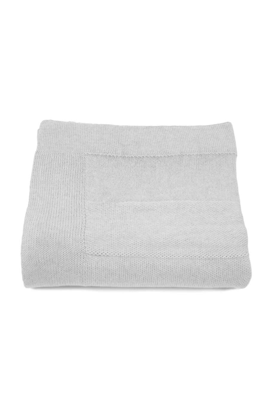 urban lilly white knitted cotton throw large