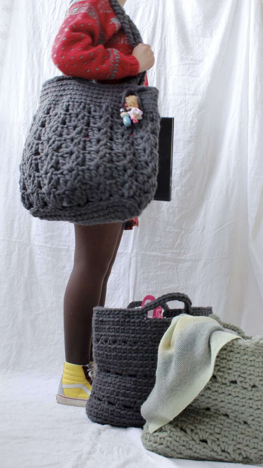 crochet woolen bags