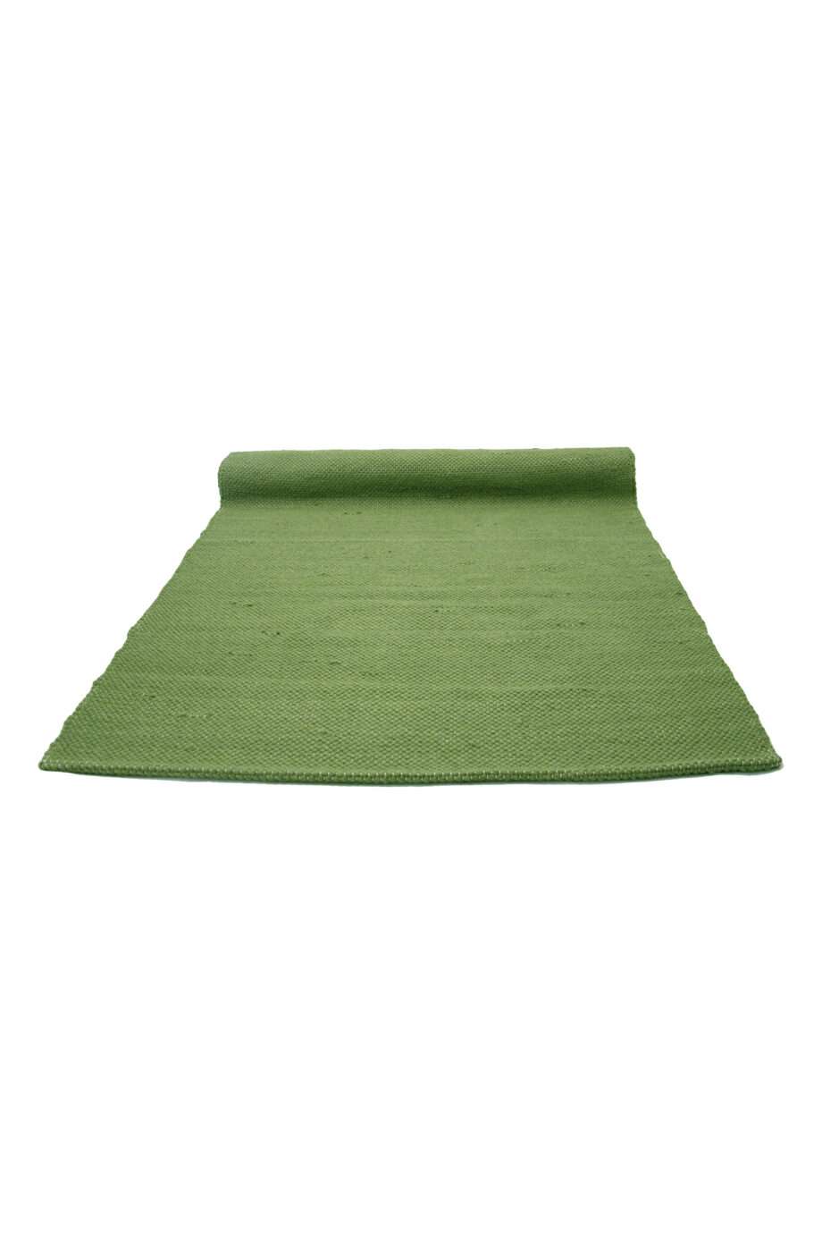 nordic hunter green woven cotton rug medium