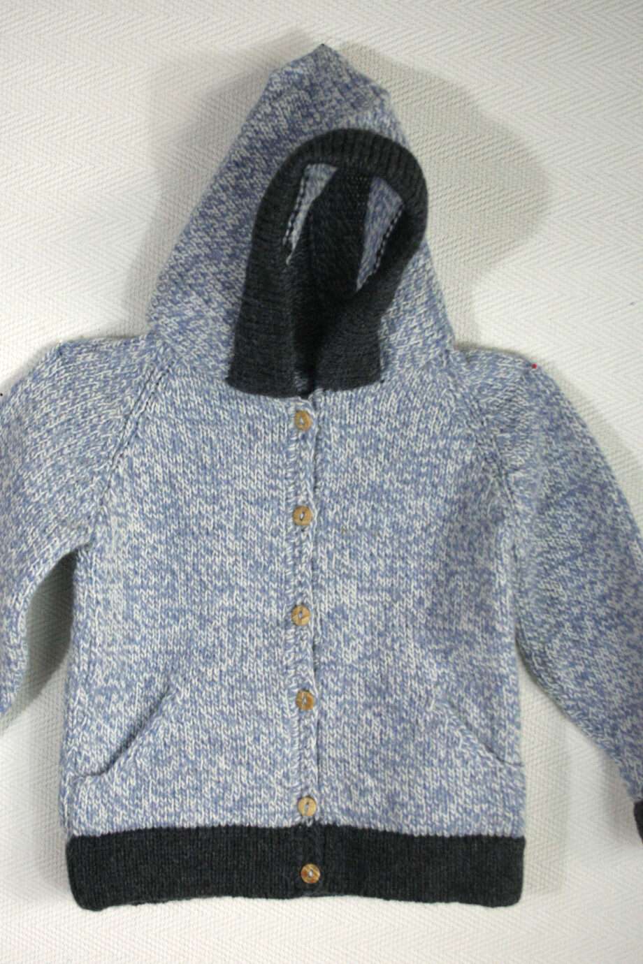 knitted woolen cardigan basic baby blue