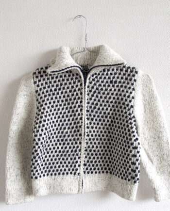 knitted woolen cardigan spots off-white 7 year
