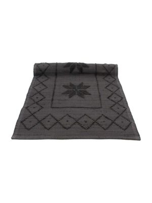star anthracite woven cotton floor mat xsmall