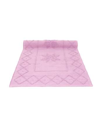 star baby pink woven cotton badmat