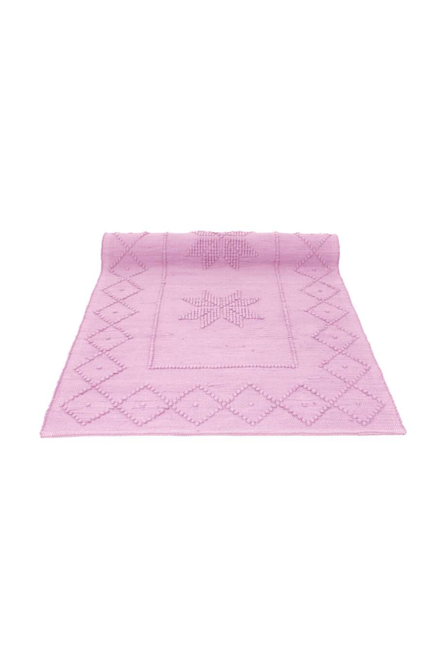star baby pink woven cotton badmat