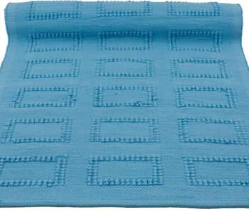 quadro turquoise woven cotton rug medium