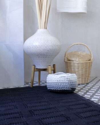 styling quadro woven rug black