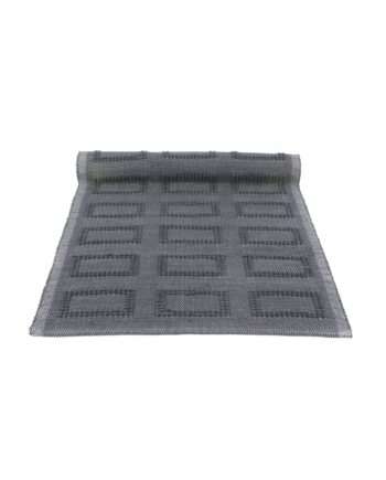 quadro anthracite woven cotton floor mat 50x100cm