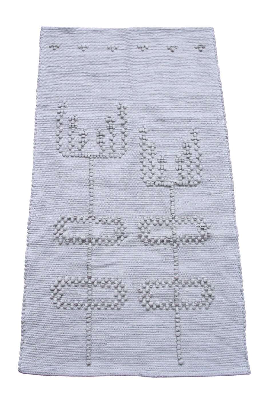 woven cotton floor mat summerflowers linen smal
