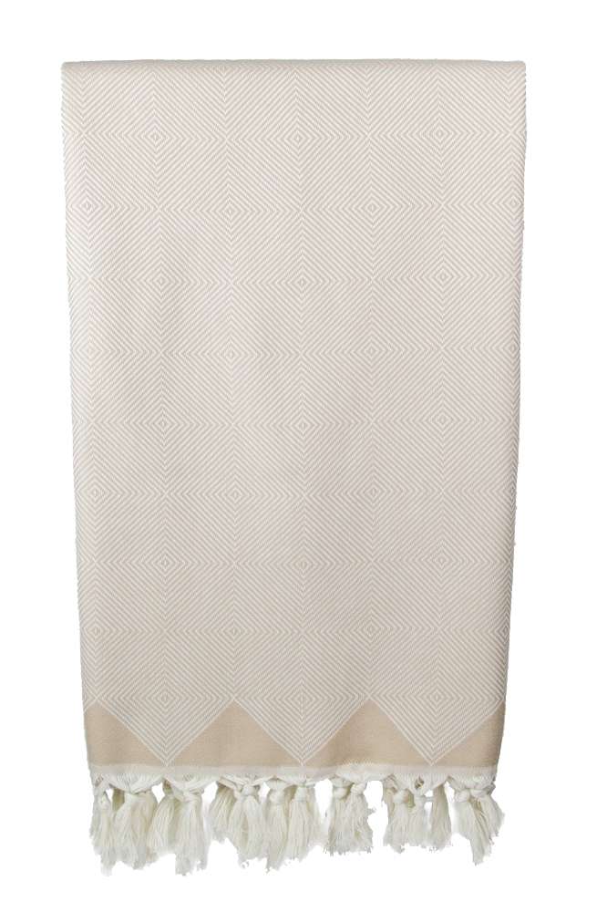 zigzag linen hamam towel one size