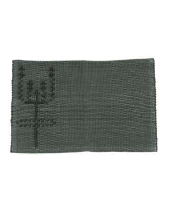 summerflowers olive green woven cotton placemat small