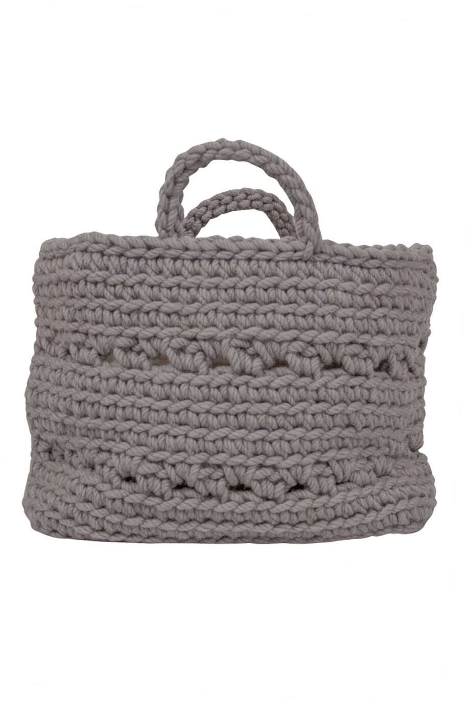 Basket basic wool grey