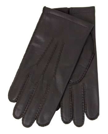 classic choc leather glove (men) medium