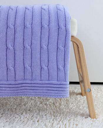 twist lavender knitted cotton throw xlarge