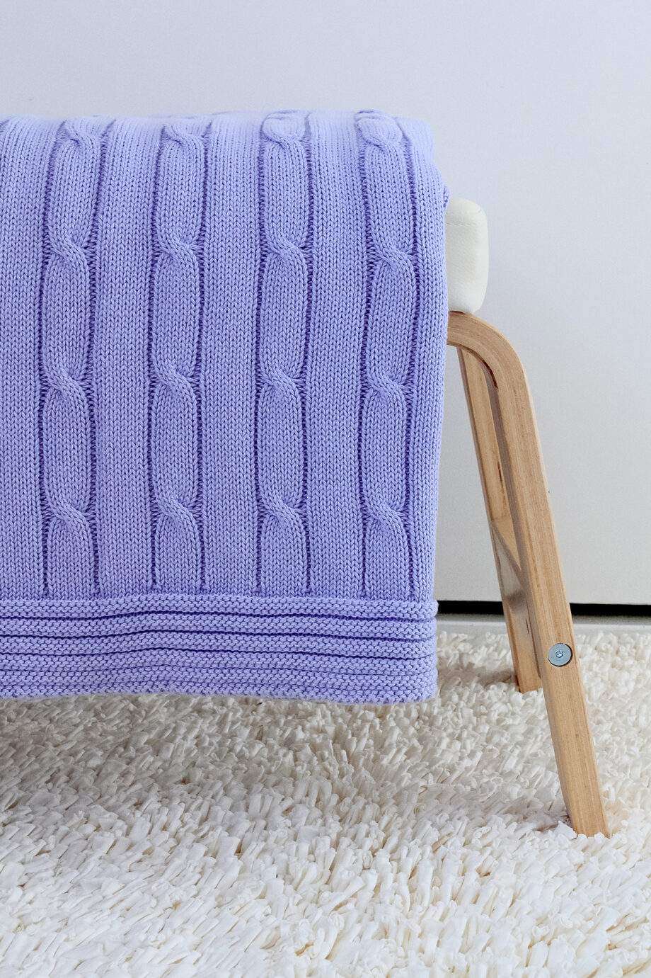 twist lavender knitted cotton throw xlarge