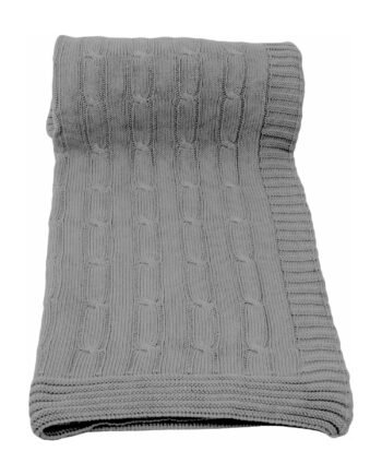 twist grey knitted cotton throw xlarge