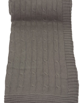 twist taupe grey knitted cotton throw xlarge